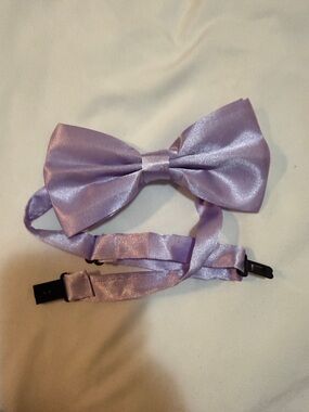 Lavender Satin Bow Tie - Adjustable Formal Accessory